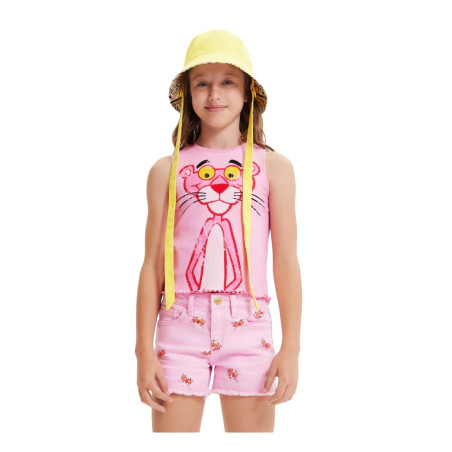 Desigual Canotta Ragazza Pink Panther