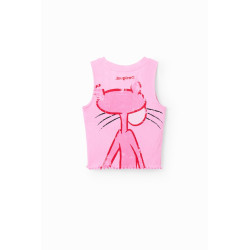 Desigual Canotta Ragazza Pink Panther